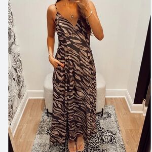 #216 Animal Print maxi dress